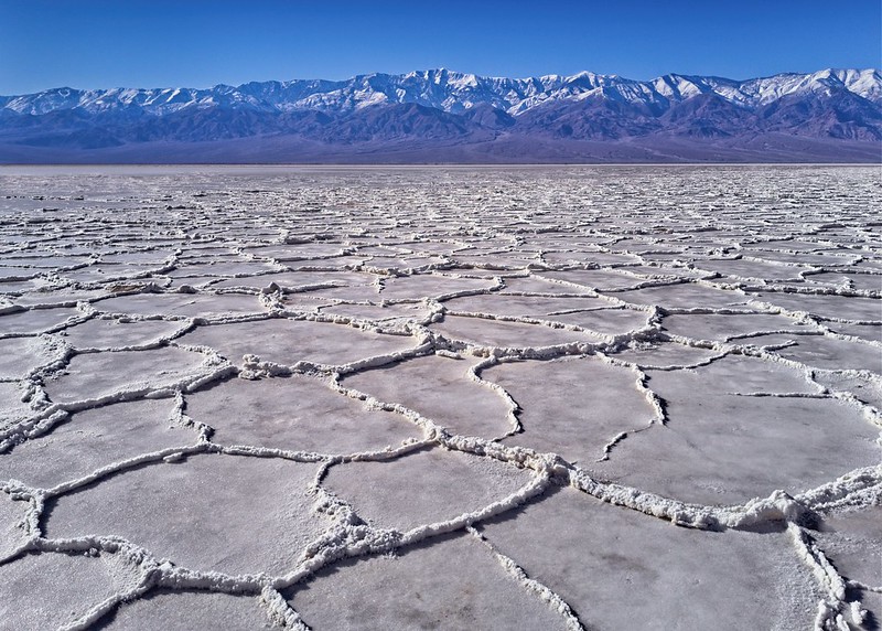 Badwater basin in Death Valley is the lowest point int he US