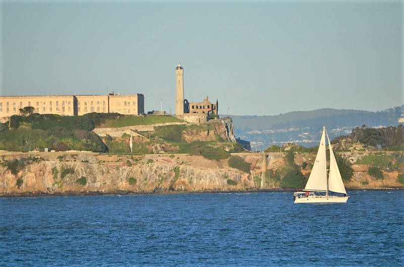 Alcatraz is a California landmark in the San Francisco Bay