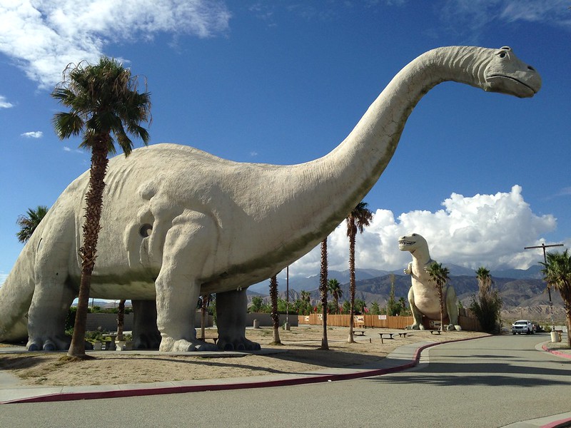 Cabazon Dinosaurs are a landmark in the California Desert