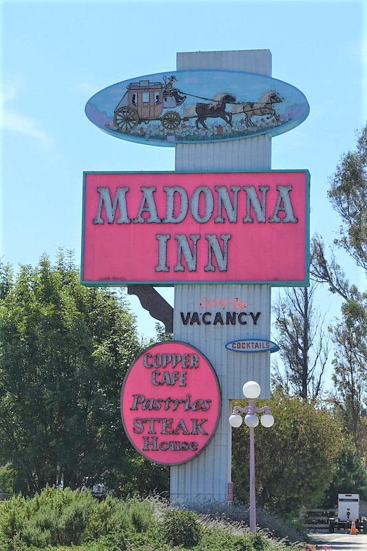Madonna Inn road sign