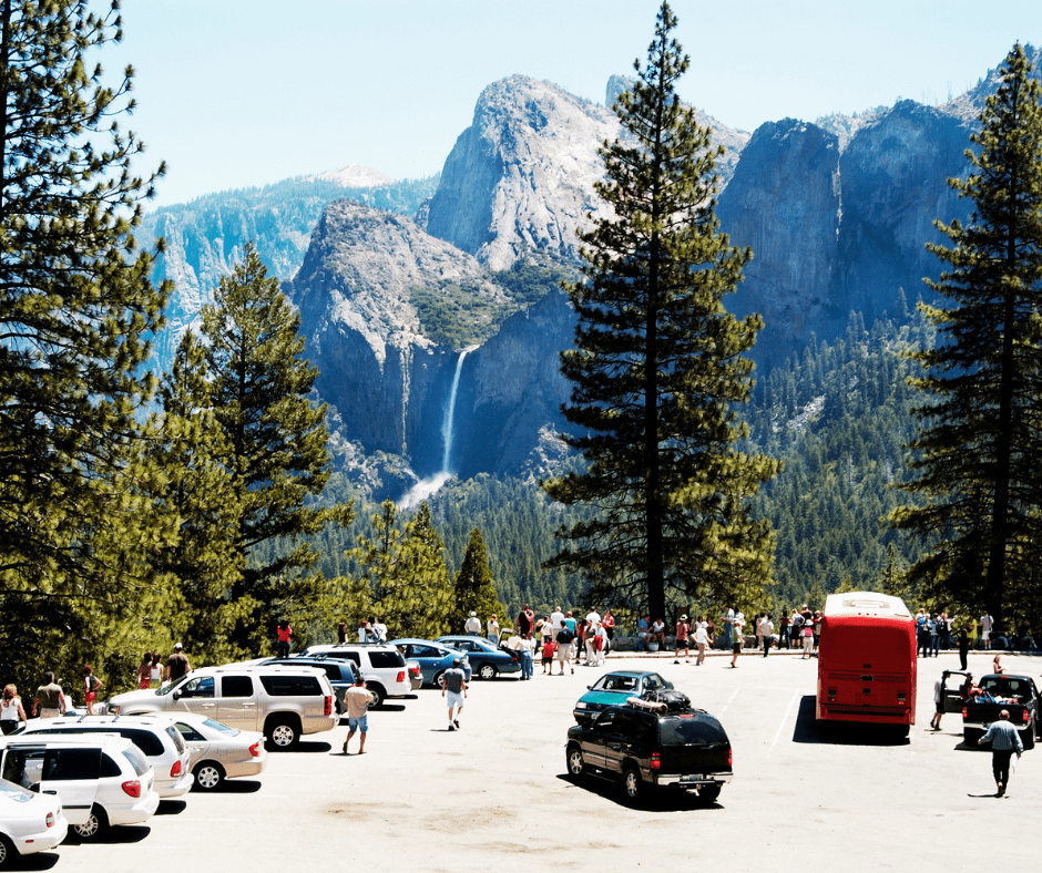 Crowds are Common in Yosemite During the Summer and on Holiday Weekends