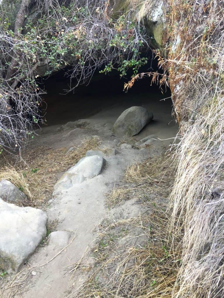 Entrance to Dripping Springs Cave in Aliso and Woods Canyon Wilderness Park