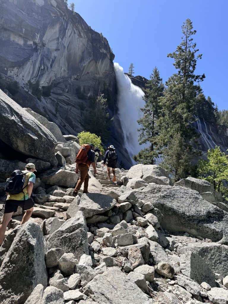 The climb to the top of Nevada Fall