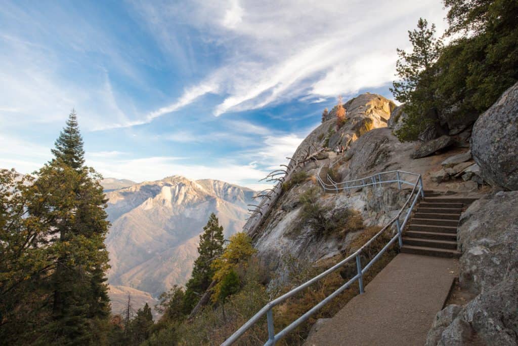The climb up Moro Rock